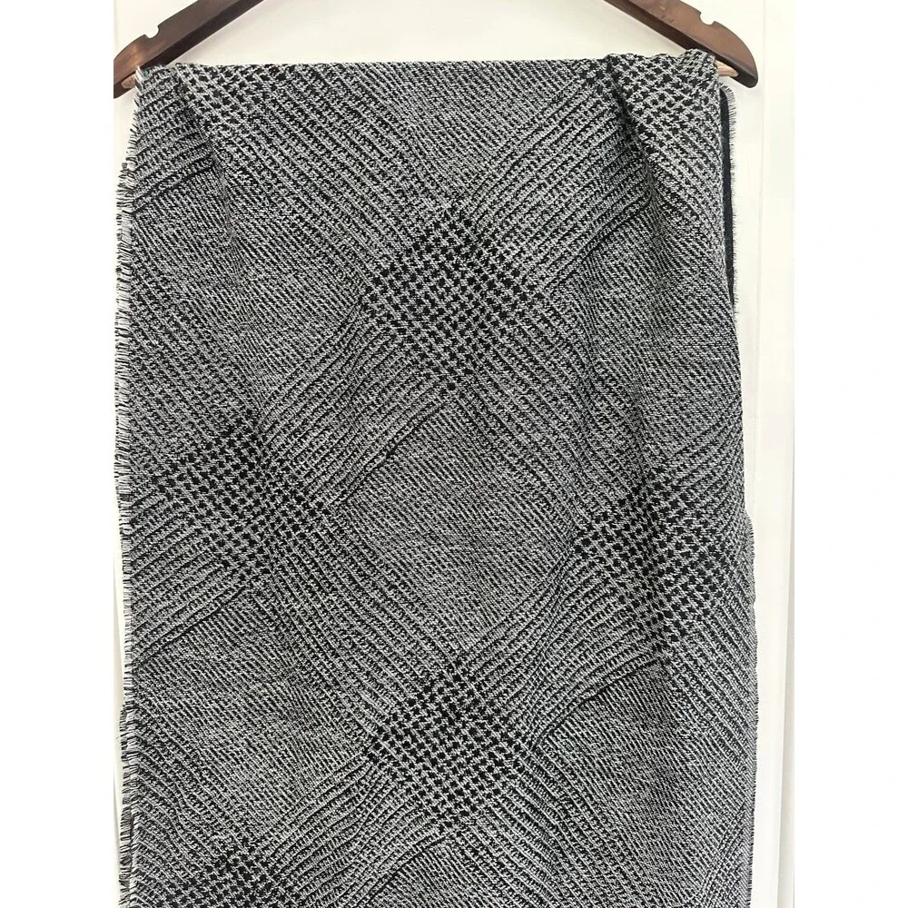 PIQUADRO Men's Wool Scarf Made in Italy Black Grey